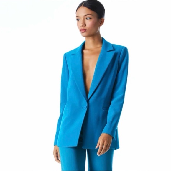 Alice + Olivia Denny Style Blue Blazer